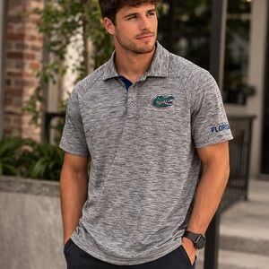 University of Florida Gators Colosseum Men’s Grey Performance Polo Shirt Small